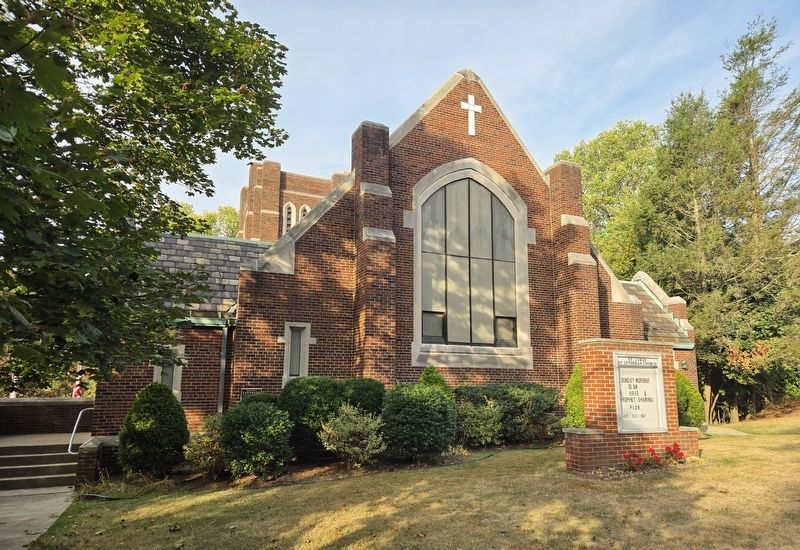 St. Luke's Evangelical Lutheran Church and Marker image. Click for full size.