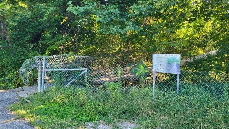 The Swinging Bridge Marker. Click for full size. The Swinging Bridge Marker image. Click for full size.