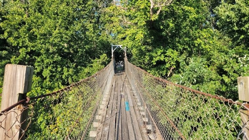 The Swinging Bridge Marker. Click for full size. The Swinging Bridge Marker image. Click for full size.