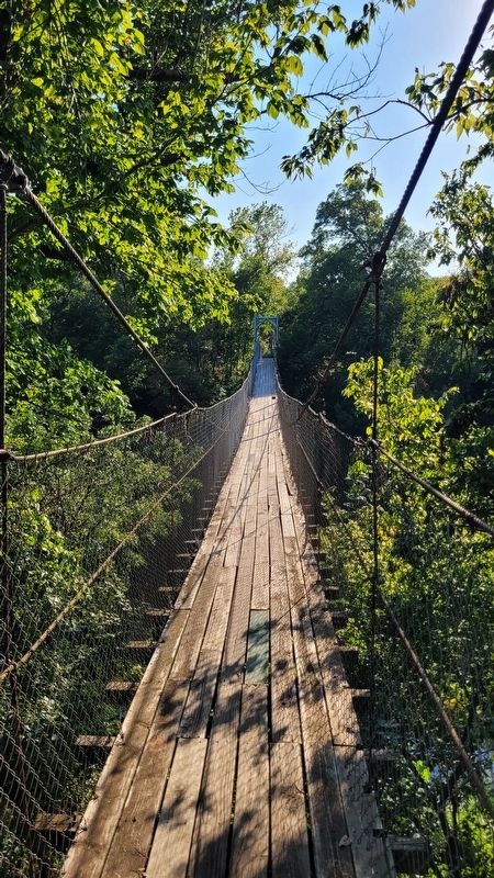 The Swinging Bridge Marker. Click for full size. The Swinging Bridge Marker image. Click for full size.
