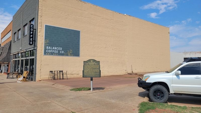 The view of the Stillwater Fire Station No.1 Marker from the sidewalk. Click for full size. The view of the Stillwater Fire Station No.1 Marker from the sidewalk image. Click for full size.
