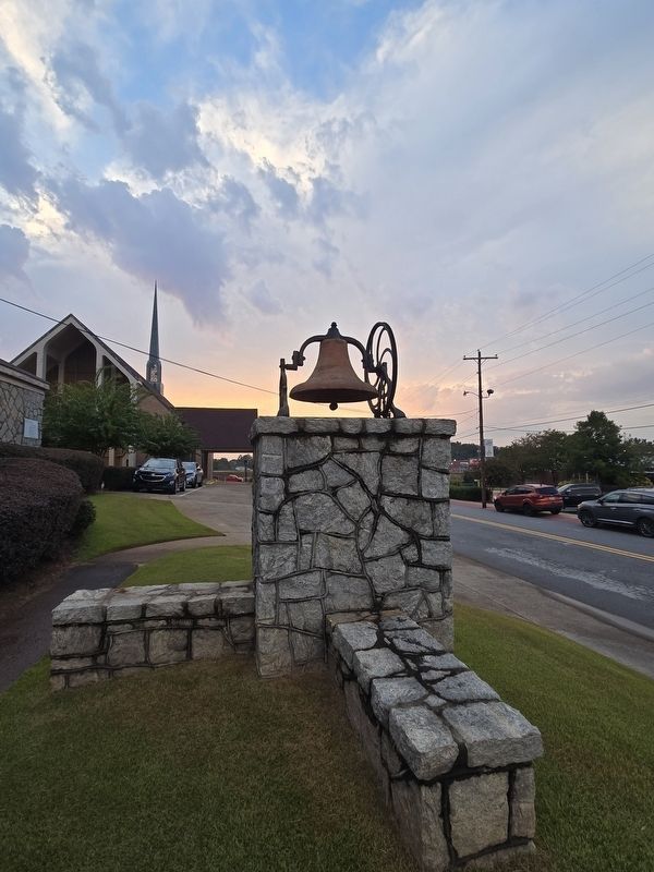 Side view of bell at First Baptist Church Fairburn. Click for full size. Side view of bell at First Baptist Church Fairburn image. Click for full size.