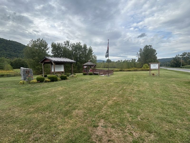 View of Veteran's Park and Honor Roll Marker. Click for full size. View of Veteran's Park and Honor Roll Marker image. Click for full size.