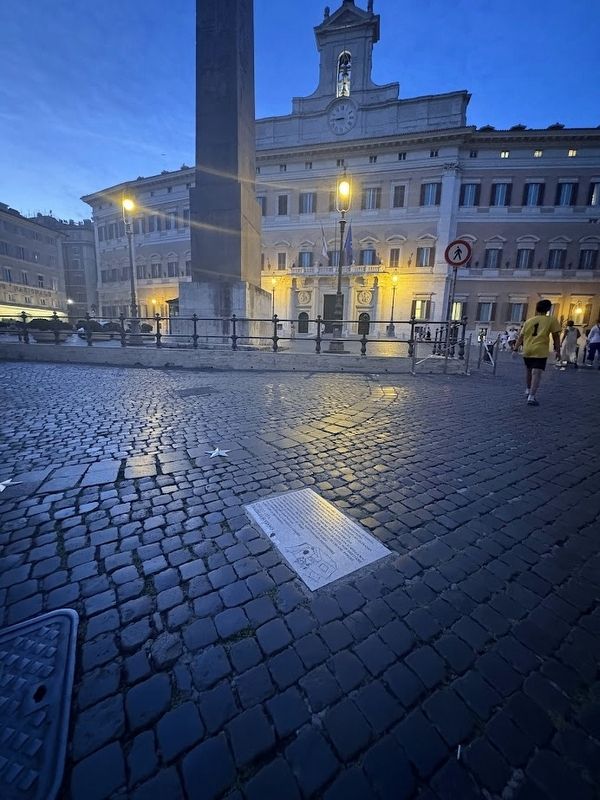 The Biviano Brothers Marker in front of Palazzo Montecitorio image. Click for full size.