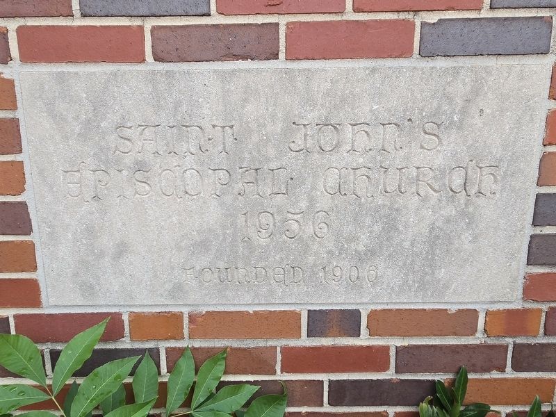 St. John's Episcopal Church cornerstone image. Click for full size.