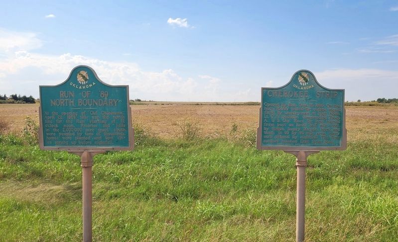 Cherokee Strip Marker (right side). Click for full size. Cherokee Strip Marker (right side) image. Click for full size.