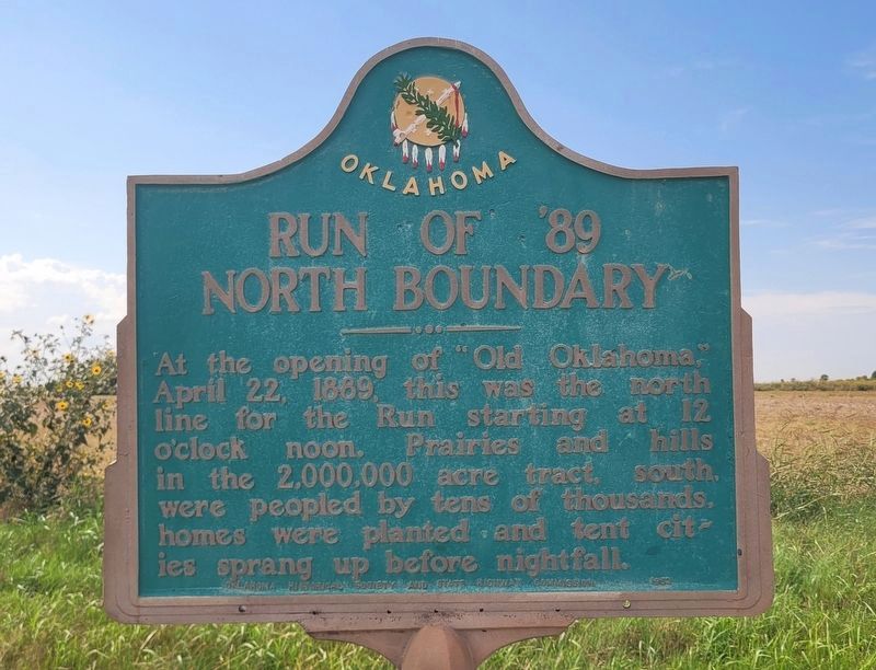 Run of '89 North Boundary Marker. Click for full size. Run of '89 North Boundary Marker image. Click for full size.