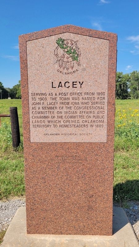 Lacey Marker. Click for full size. Lacey Marker image. Click for full size.