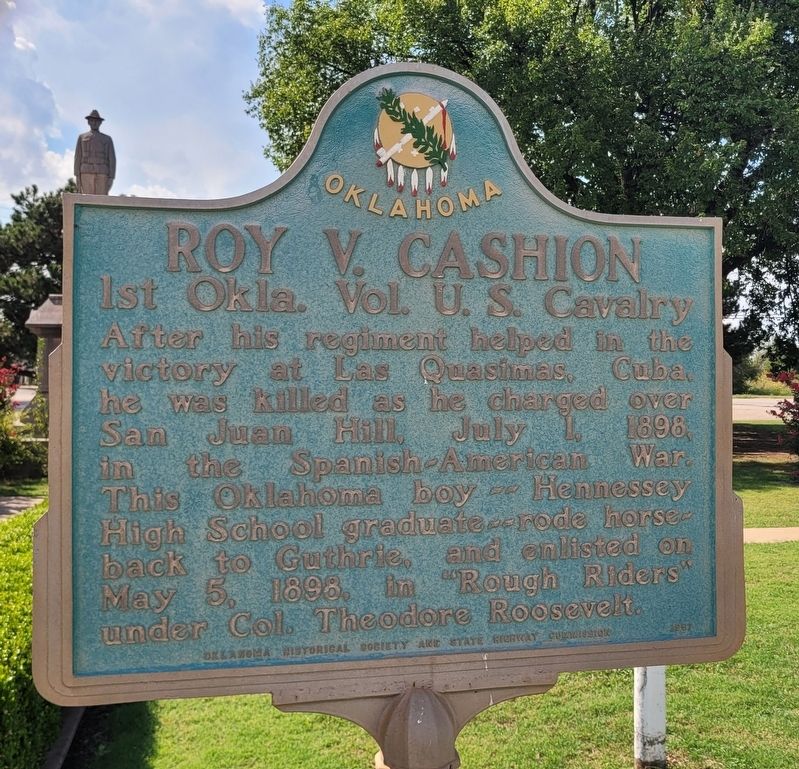 Roy V. Cashion Marker. Click for full size. Roy V. Cashion Marker image. Click for full size.