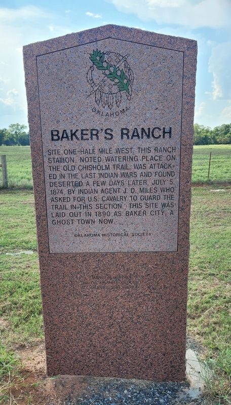 Baker's Ranch Marker image. Click for full size.