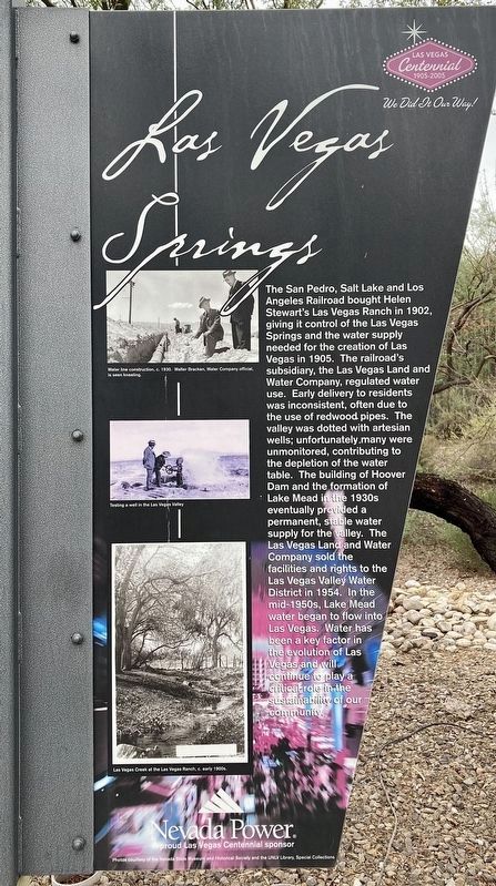 Las Vegas Springs Marker image. Click for full size.