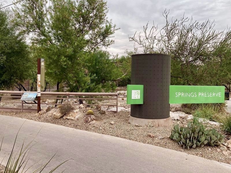 Las Vegas Springs Marker - at far left image. Click for full size.