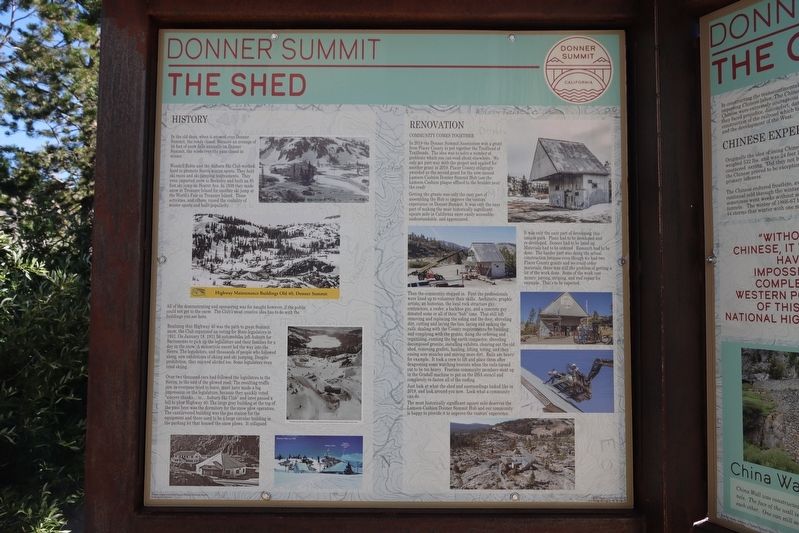 Donner Summit - The Shed Marker. Click for full size. Donner Summit - The Shed Marker image. Click for full size.