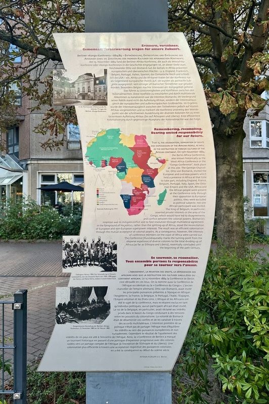 Berliner Kongo-Konferenz / Berlin Congo Conference Marker image. Click for full size.