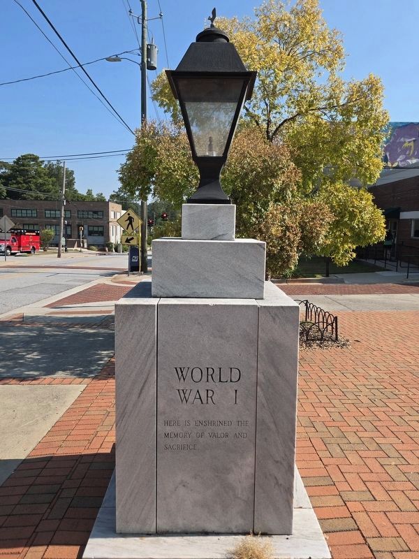 Hapeville Veterans Monument Marker, south side image. Click for full size.