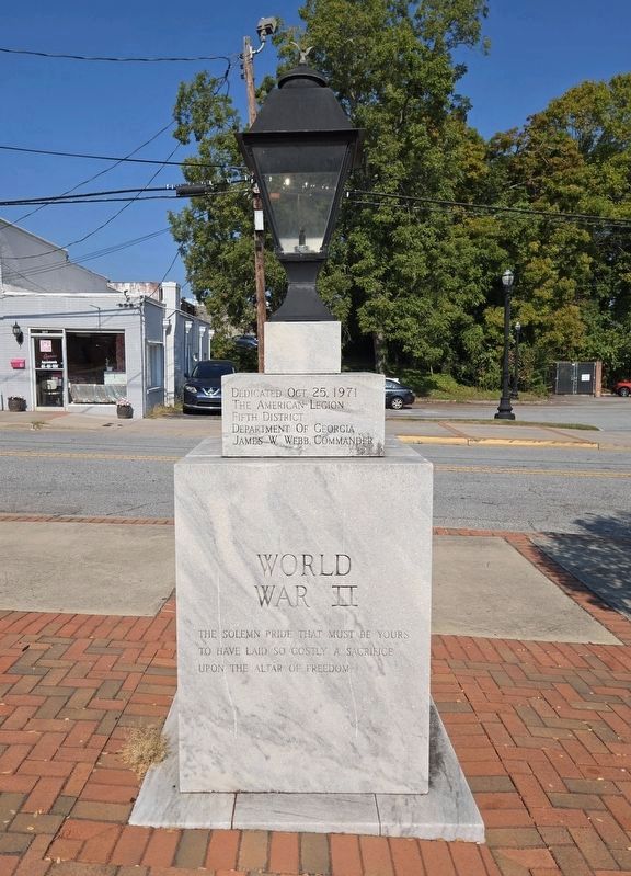 Hapeville Veterans Monument, east side image. Click for full size.