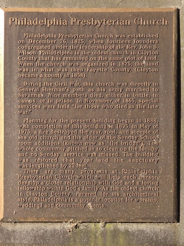 Philadelphia Presbyterian Church Marker image. Click for full size.