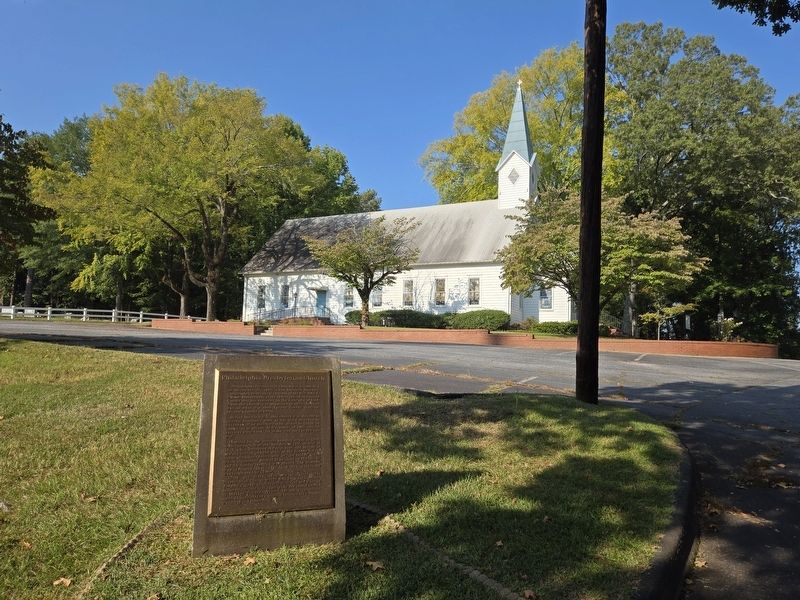 Philadelphia Presbyterian Church Marker. Side view of the church is in the background image. Click for full size.