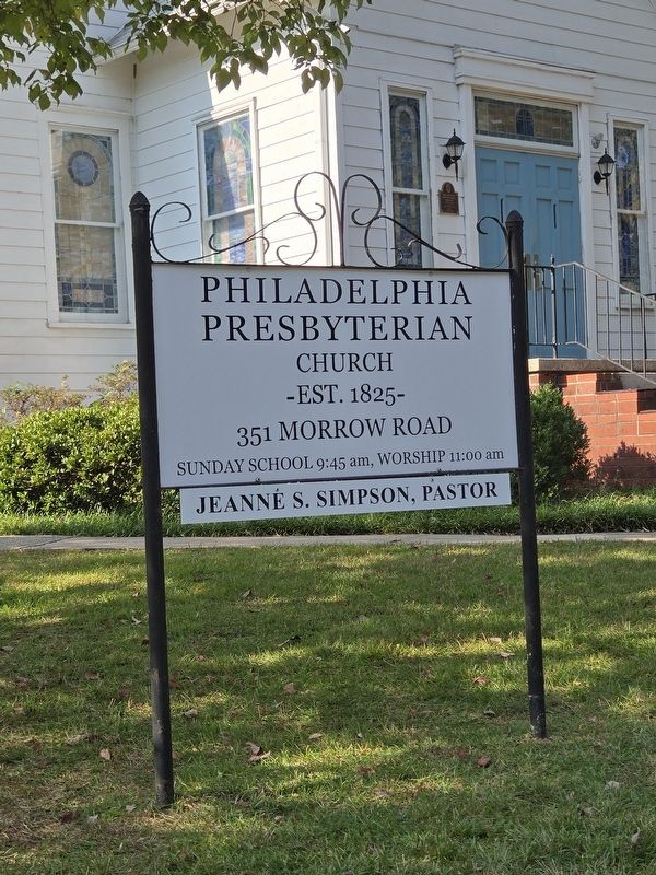 Philadelphia Presbyterian Church sign image. Click for full size.