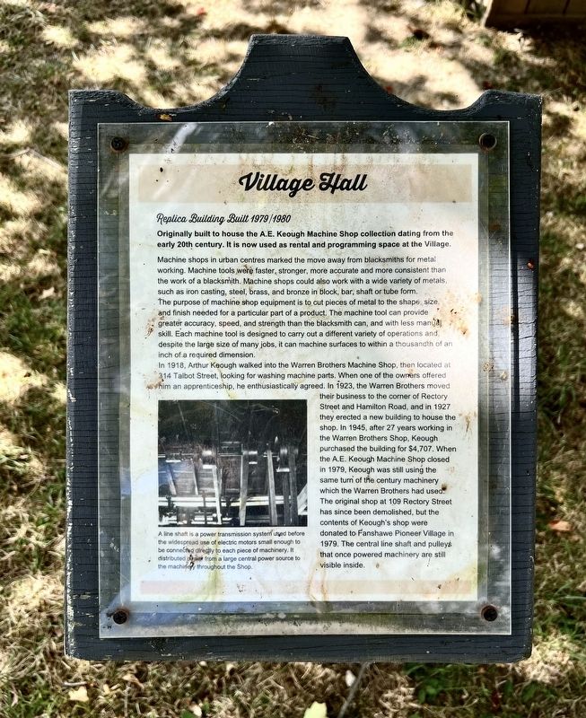 Village Hall Marker. Click for full size. Village Hall Marker image. Click for full size.