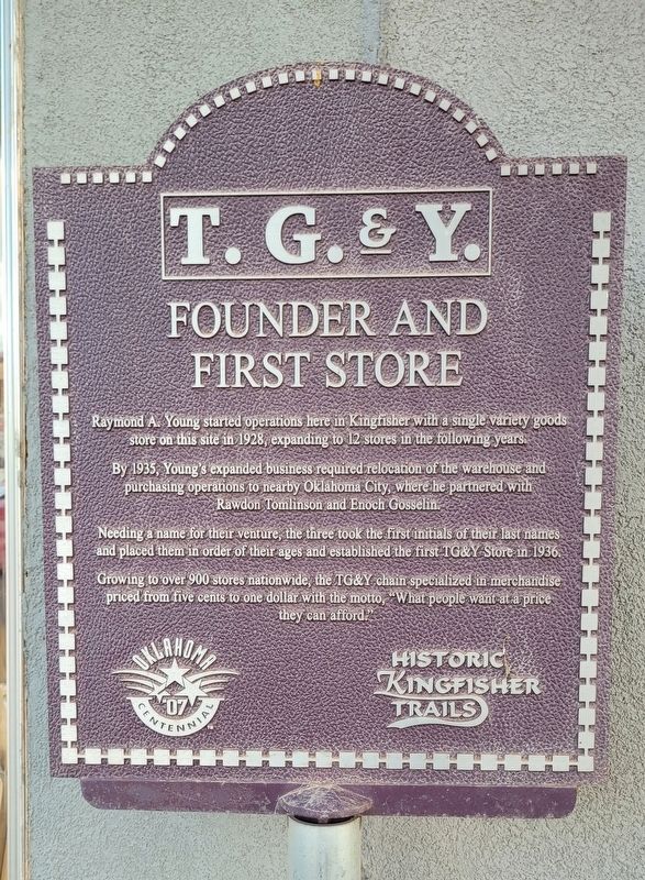 T.G. & Y. Marker image. Click for full size.
