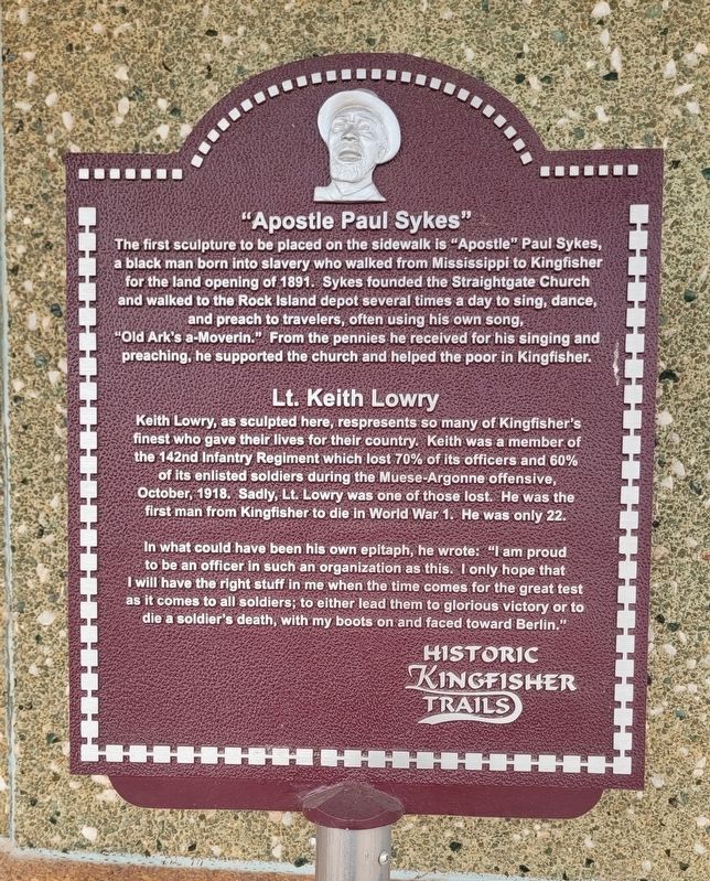 "Apostle Paul Sykes" / Lt. Keith Lowry Marker. Click for full size. "Apostle Paul Sykes" / Lt. Keith Lowry Marker image. Click for full size.
