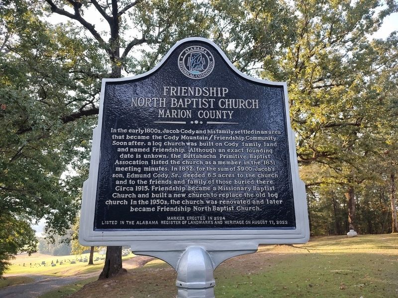 Friendship North Baptist Church Marker image. Click for full size.