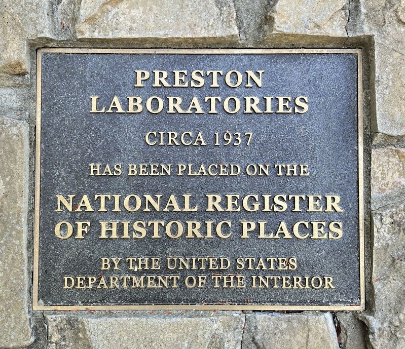 Preston Laboratories Marker. Click for full size. Preston Laboratories Marker image. Click for full size.