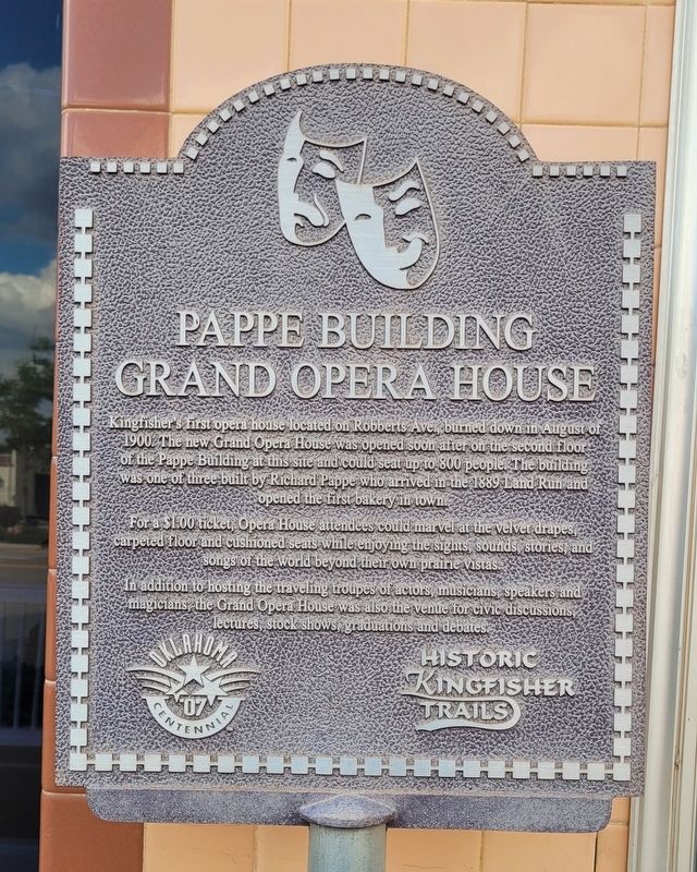 Pappe Building Grand Opera House Marker. Click for full size. Pappe Building Grand Opera House Marker image. Click for full size.