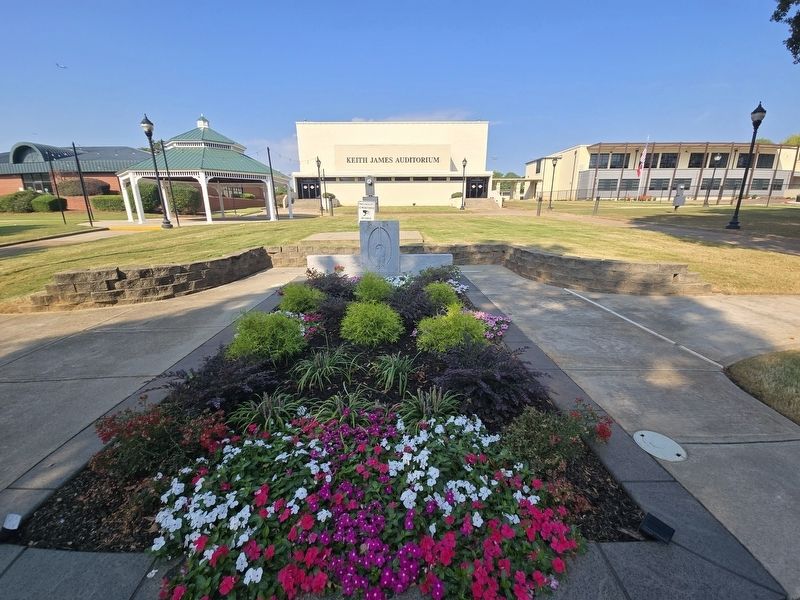 College Park World War II Monument. Keith James Auditorium in the background image. Click for full size.