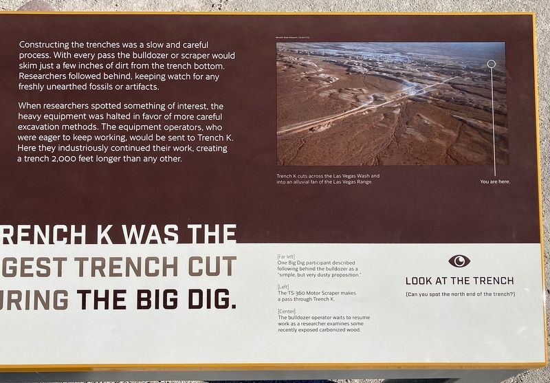 Trench K Marker. Click for full size. Trench K Marker image. Click for full size.