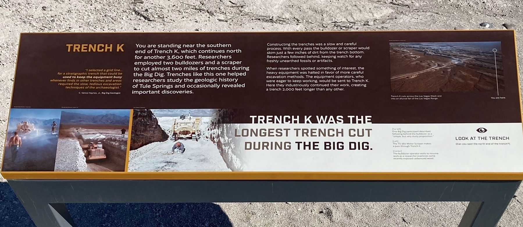 Trench K Marker. Click for full size. Trench K Marker image. Click for full size.