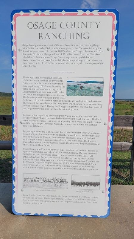 Osage County Ranching Marker. Click for full size. Osage County Ranching Marker image. Click for full size.