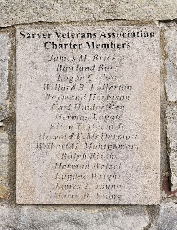 Sarver Veterans Club Memorial image. Click for full size.