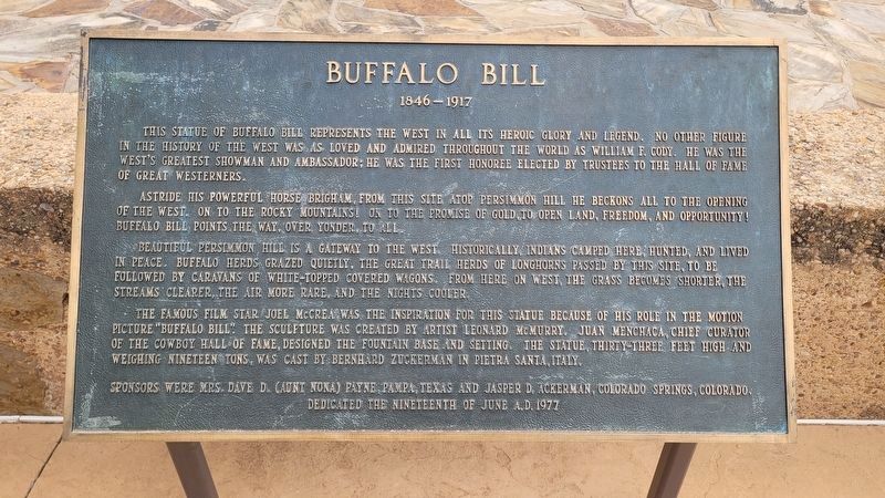 Buffalo Bill Marker. Click for full size. Buffalo Bill Marker image. Click for full size.