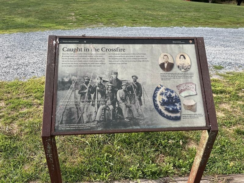 Caught in the Crossfire Marker. Click for full size. Caught in the Crossfire Marker image. Click for full size.