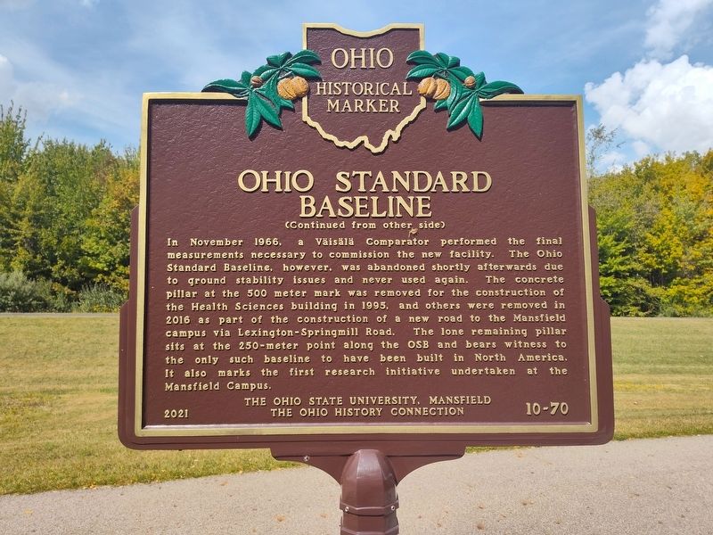 Ohio Standard Baseline Marker, Side Two. Click for full size. Ohio Standard Baseline Marker, Side Two image. Click for full size.