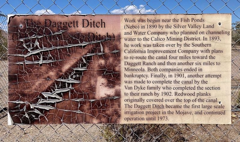 Daggett Ditch Marker image. Click for full size.