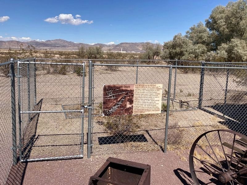 The Daggett Ditch and Marker image. Click for full size.