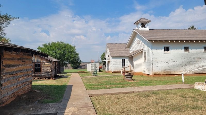 The view of the Dalton Cabin and Marker on the grounds of the museum. Click for full size. The view of the Dalton Cabin and Marker on the grounds of the museum image. Click for full size.