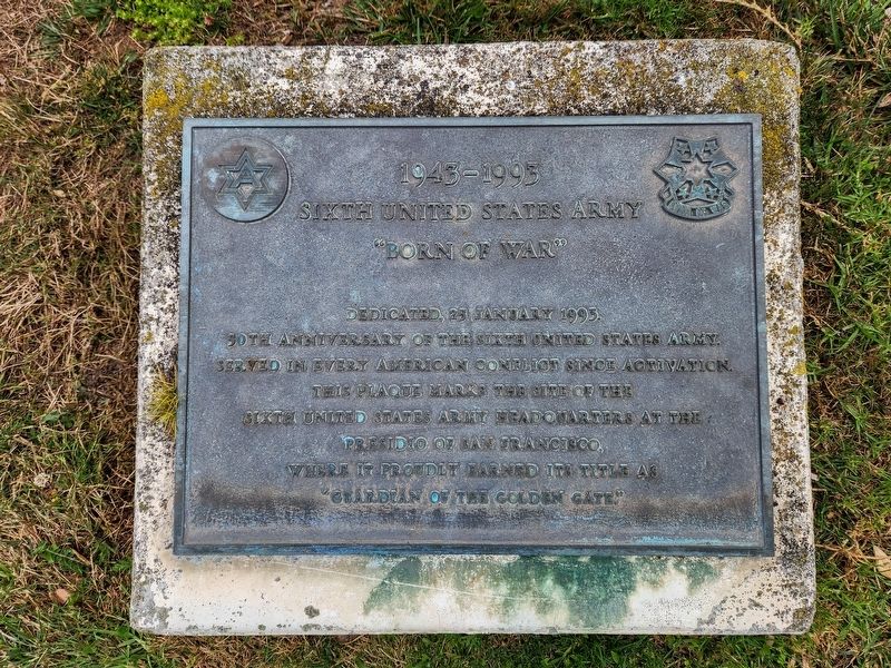 Sixth United States Army Marker. Click for full size. Sixth United States Army Marker image. Click for full size.