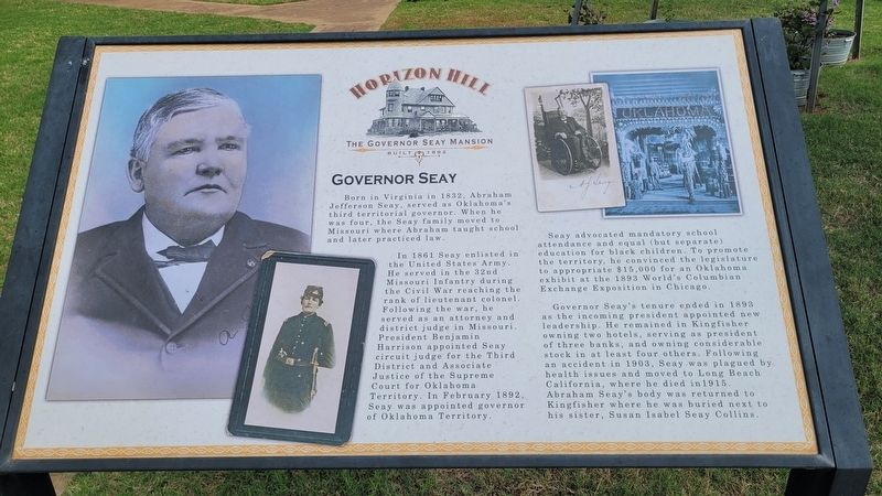 Governor Seay Marker. Click for full size. Governor Seay Marker image. Click for full size.