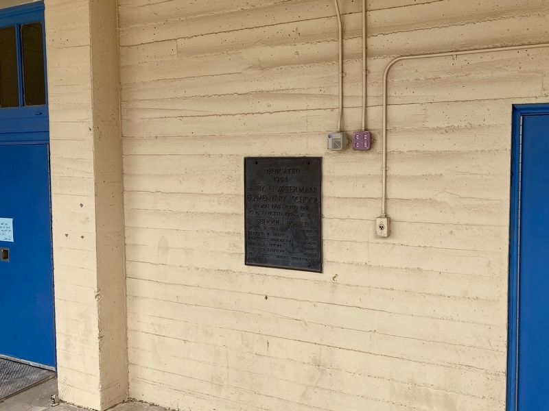 Waterman Elementary School Marker image. Click for full size.