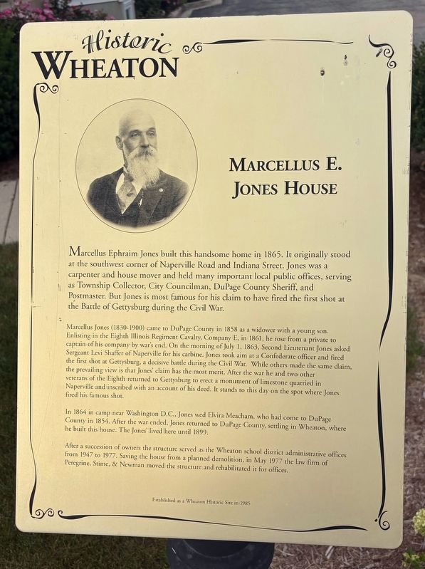 Marcellus E. Jones House Marker. Click for full size. Marcellus E. Jones House Marker image. Click for full size.
