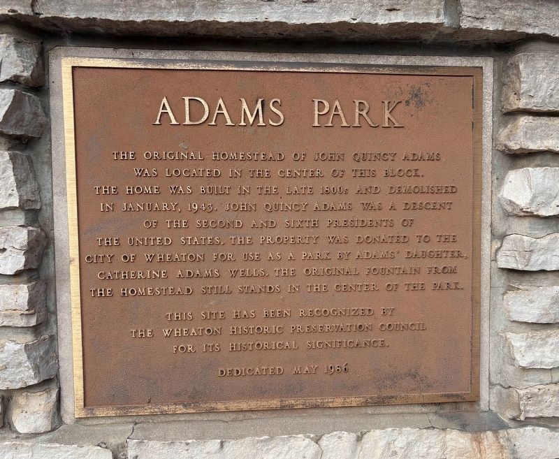 Adams Park Marker. Click for full size. Adams Park Marker image. Click for full size.