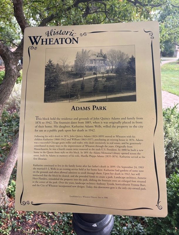 Adams Park Marker image. Click for full size.