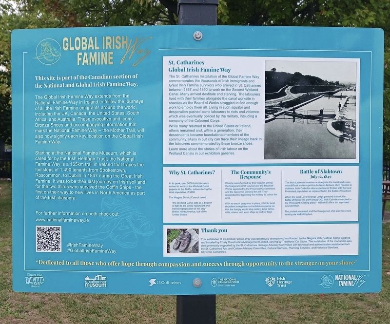 Global Irish Famine Way - Marker. Click for full size. Global Irish Famine Way - Marker image. Click for full size.