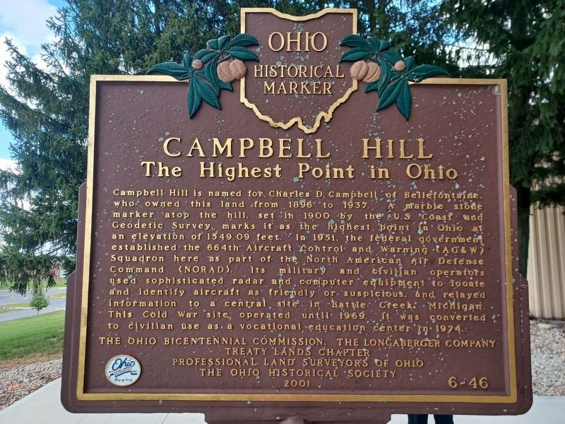 Campbell Hill Marker image. Click for full size.