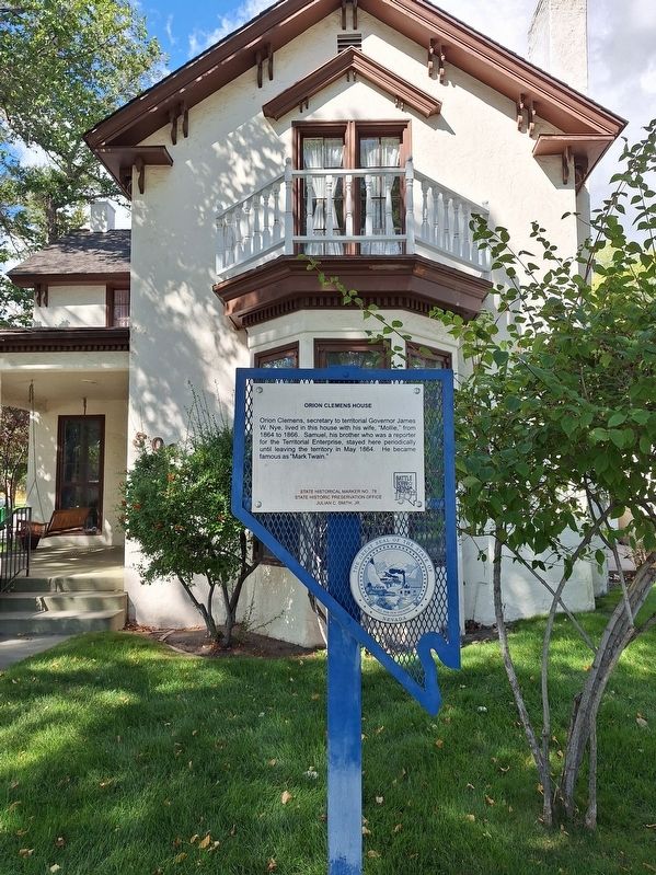 Orion Clemens House Marker. Click for full size. Orion Clemens House Marker image. Click for full size.