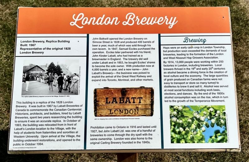 London Brewery Marker image. Click for full size.